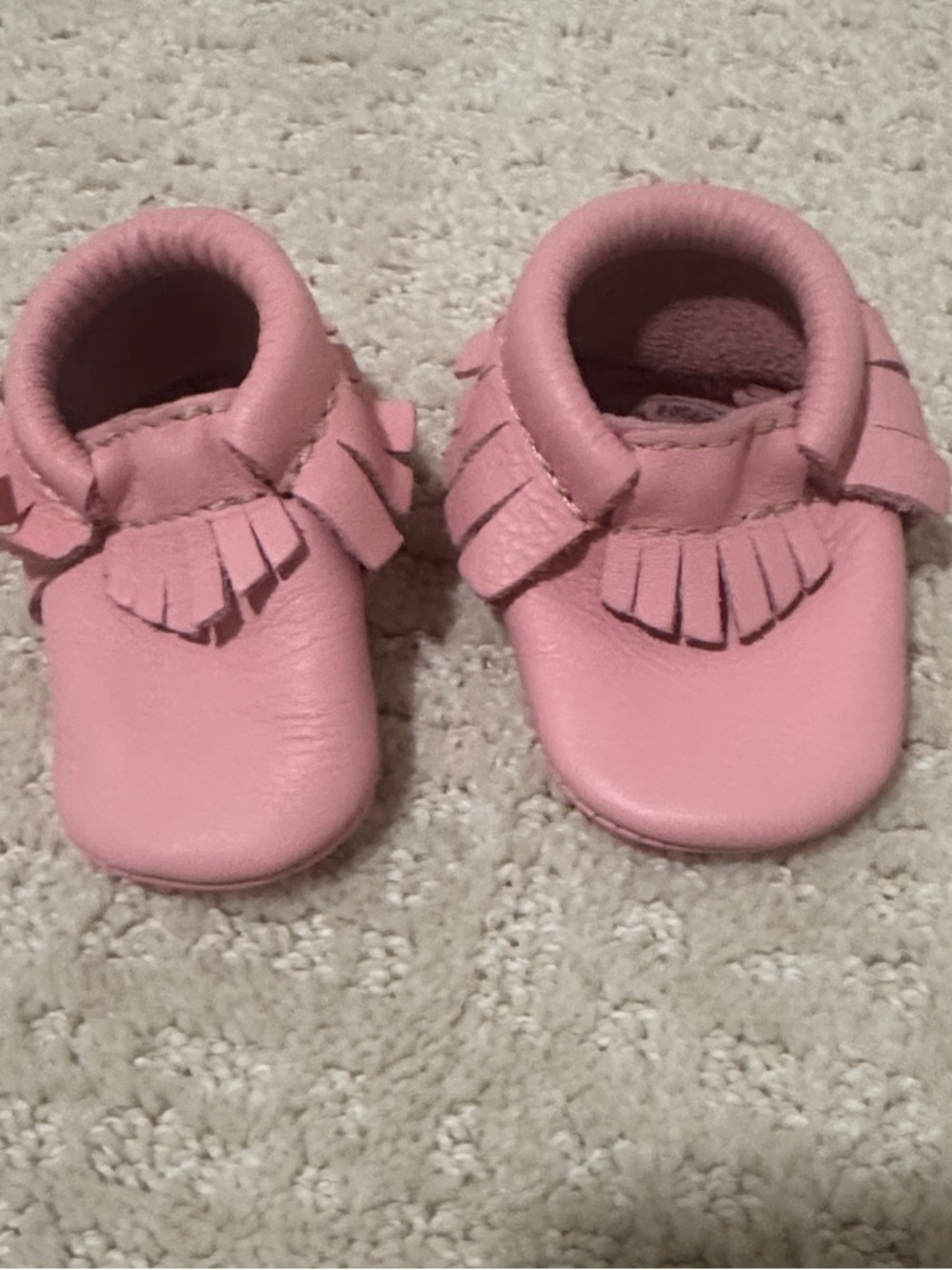 Freshly Picked size 0 Baby Pink Fringe Moccasin Shoes